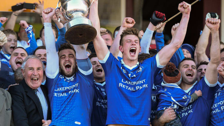 John Heslin celebrates winning the Westmeath SFC title in 2013