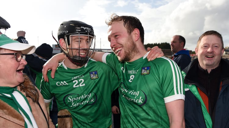 Graeme Mulcahy and Paul Browne following the game at Pearse Stadium on Sunday.