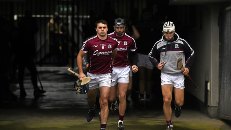 Johnny Coen entering the field of play at Pearse Stadium last Sunday.
