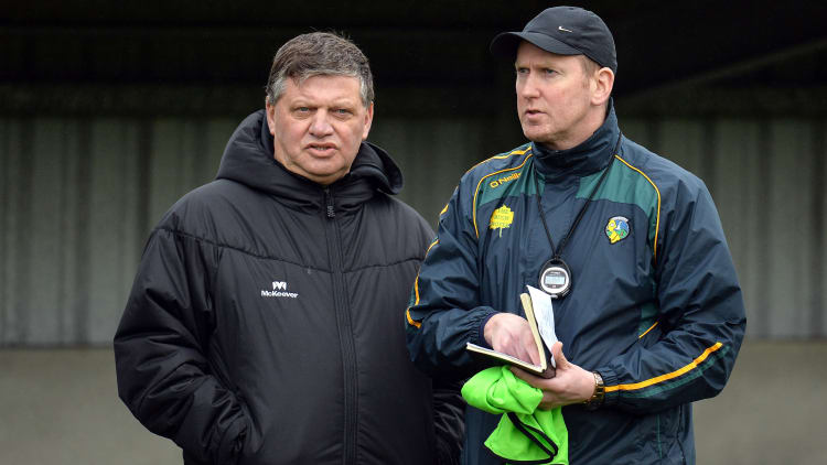 John O Mahony and Leitrim manager Brendan Guckian.