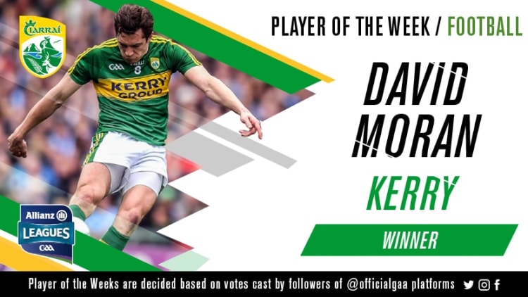 David Moran has been voted GAA.ie Footballer of the Week.