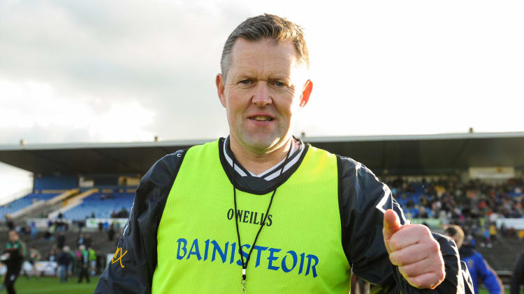 Clann na Gael manager Feargal Shine celebrates victory after the Roscommon County Senior Club Football Championship Final match between Clann na Gael and St Brigid's at Dr Hyde Park, Roscommon.