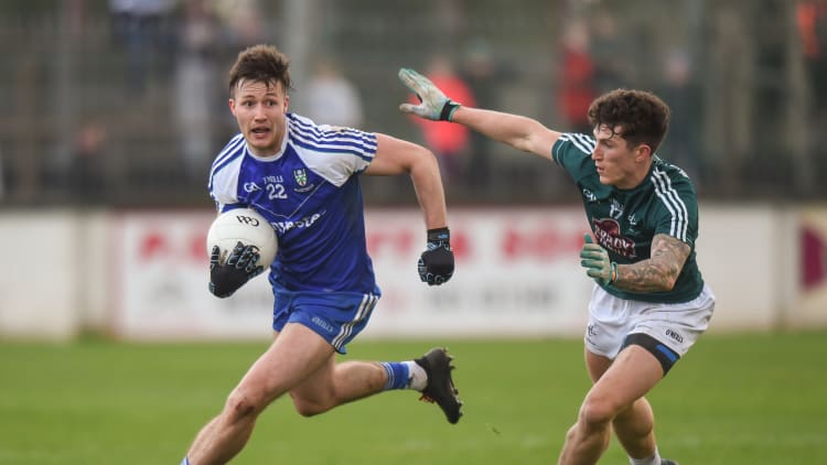 Dessie Ward (Monaghan, left) evades the challenge of David Slattery (Kildare, right) in their Allianz Football League Division 1 game