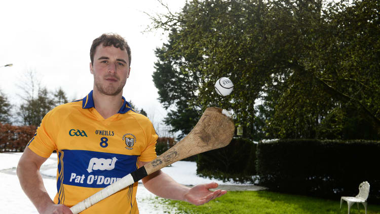 Clare captain Patrick O Connor pictured in Thurles on Wednesday.