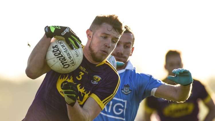 Mark O Neill, Wexford, in action against Dublin at Enniscorthy.