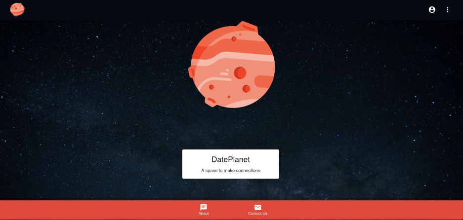 Screenshot of DatePlanet home page