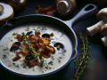 Silken Mushroom Soup with Bacon