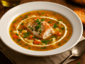 Redfish Soup with Three Herbs and Cumin
