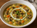 Russian Creamy Mushroom and Potato Soup with Dill