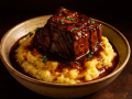 Braised Balsamic Short Ribs with Garlic Mashed Potatoes