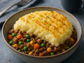 Classic British Cottage Pie with Beef & Cheesy Mash