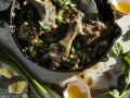 Herbed Goat Fricassee with Seasonal Greens