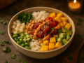 Hawaiian Ahi Tuna Poke Bowl with Coconut Rice