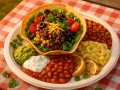 Tex-Mex Taco Salad Bowl with Black Beans & Corn