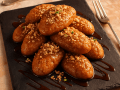 Classic Greek Melomakarona with Honey Syrup