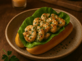 Grilled Shrimp Po' Boy with Herby Mayonnaise