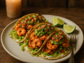Shrimp Tacos with Guacamole & Pico de Gallo
