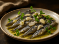 Marinated Anchovies with Garlic and Olive Oil