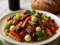 Tuscan-Style Italian Pasta Salad with Salami, Bocconcini & Olives