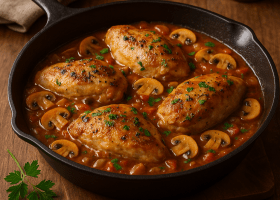 Rustic French Chicken Chasseur