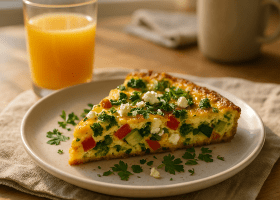 Golden Mediterranean Vegetable Frittata