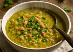 Hearty Split Pea and Smoked Ham Soup