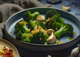 Garlic-Infused Broccoli (Broccolo all'Agliata)