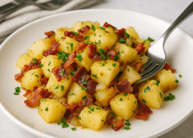 Warm Bavarian Potato Salad with Crispy Bacon