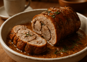Greek-Style Roasted Goat Leg with Garlic and Rosemary