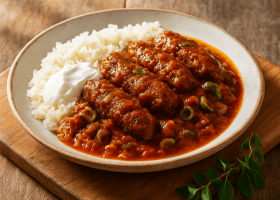 Smyrna-Style Soutzoukakia in Tomato Sauce