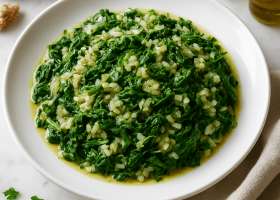 Greek Spinach and Rice (Spanakorizo)