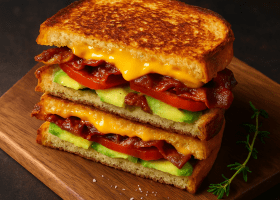 Ultimate Bacon, Tomato, and Avocado Grilled Cheese