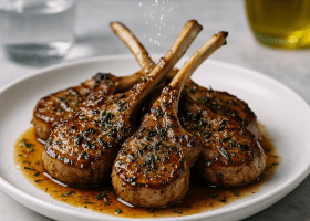 Garlic and Rosemary Lamb Chops with Honey Cider Glaze