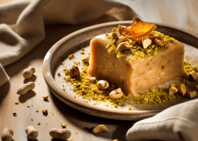 Aromatic Semolina Halva with Nuts & Citrus