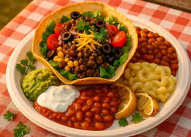 Tex-Mex Taco Salad Bowl with Black Beans & Corn