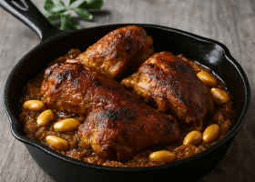 L'ham M'hammar - Moroccan Braised and Roasted Lamb or Beef with Onion Confit