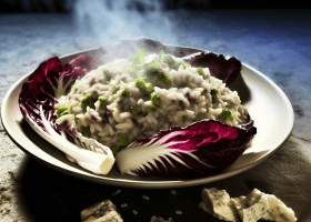 Radicchio Risotto with Gorgonzola