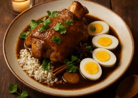 Braised Pork Knuckle with Star Anise and Cinnamon