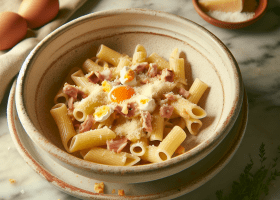 Rigatoni alla Carbonara di Guanciale