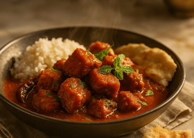 Mangalorean Sweet & Savory Pork Indad