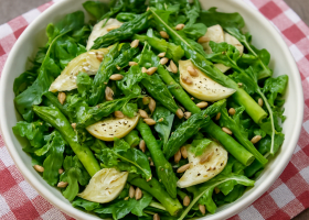 Spring Asparagus and Artichoke Salad with Arugula