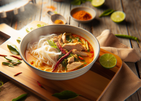 Quick Thai Red Curry Chicken Noodle Soup
