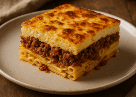 Pastitsio: Greek Baked Spaghetti