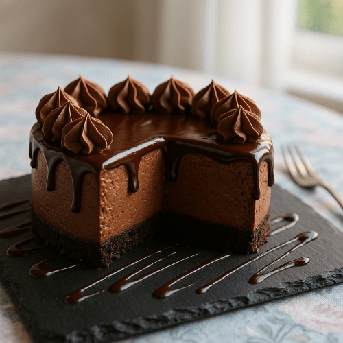 Image for Decadent Chocolate Cheesecake with Ganache