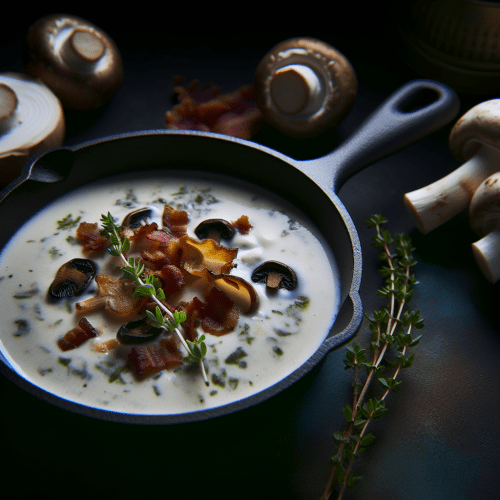 Image for Silken Mushroom Soup with Bacon