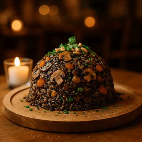 Image for Wild Rice with Mushrooms, Vegetables, and Golden Raisins