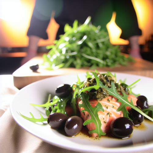 Image for Marinated Salmon with Rocket and Black Olives