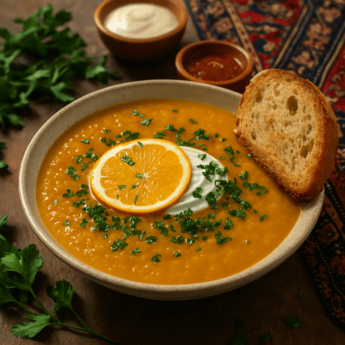 Image for Carrot, Orange, and Red Lentil Soup