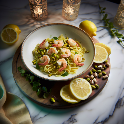 Image for Lemon Linguine with Shrimp and Pistachios