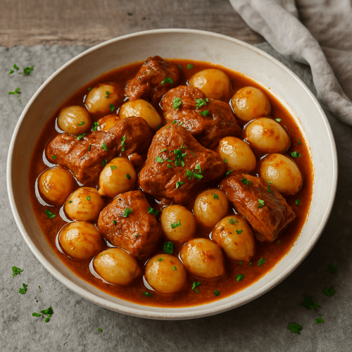 Image for Braised Lamb with Pearl Onions (Greek Stifado-Style)